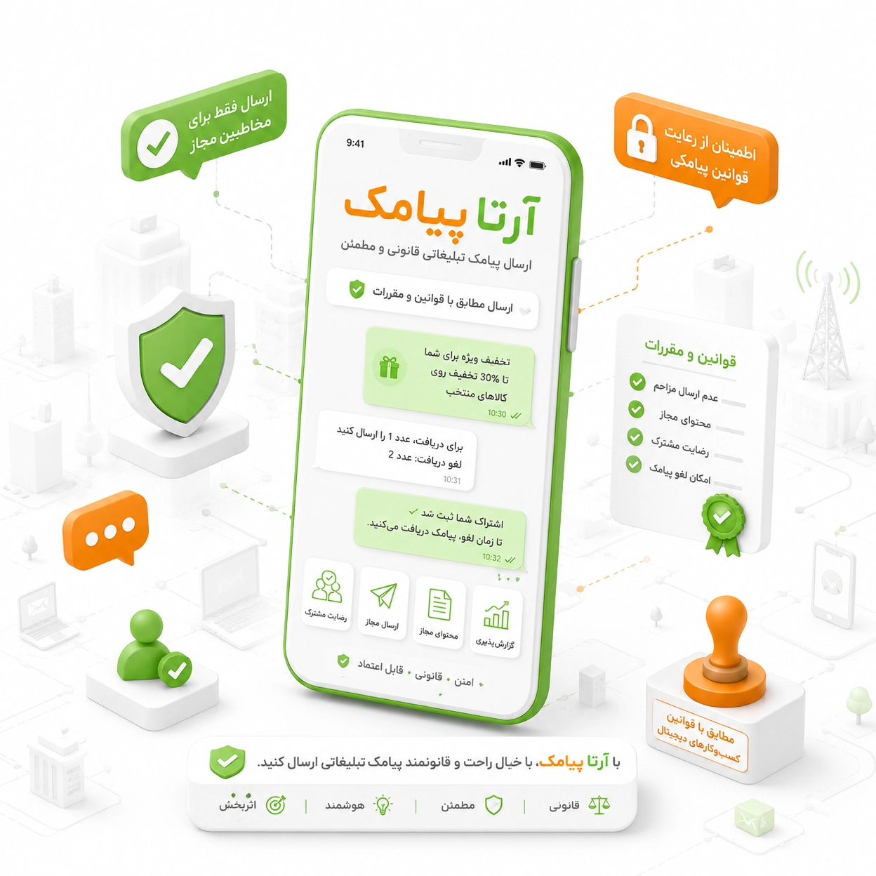 قوانین ارسال پیامک تبلیغاتی